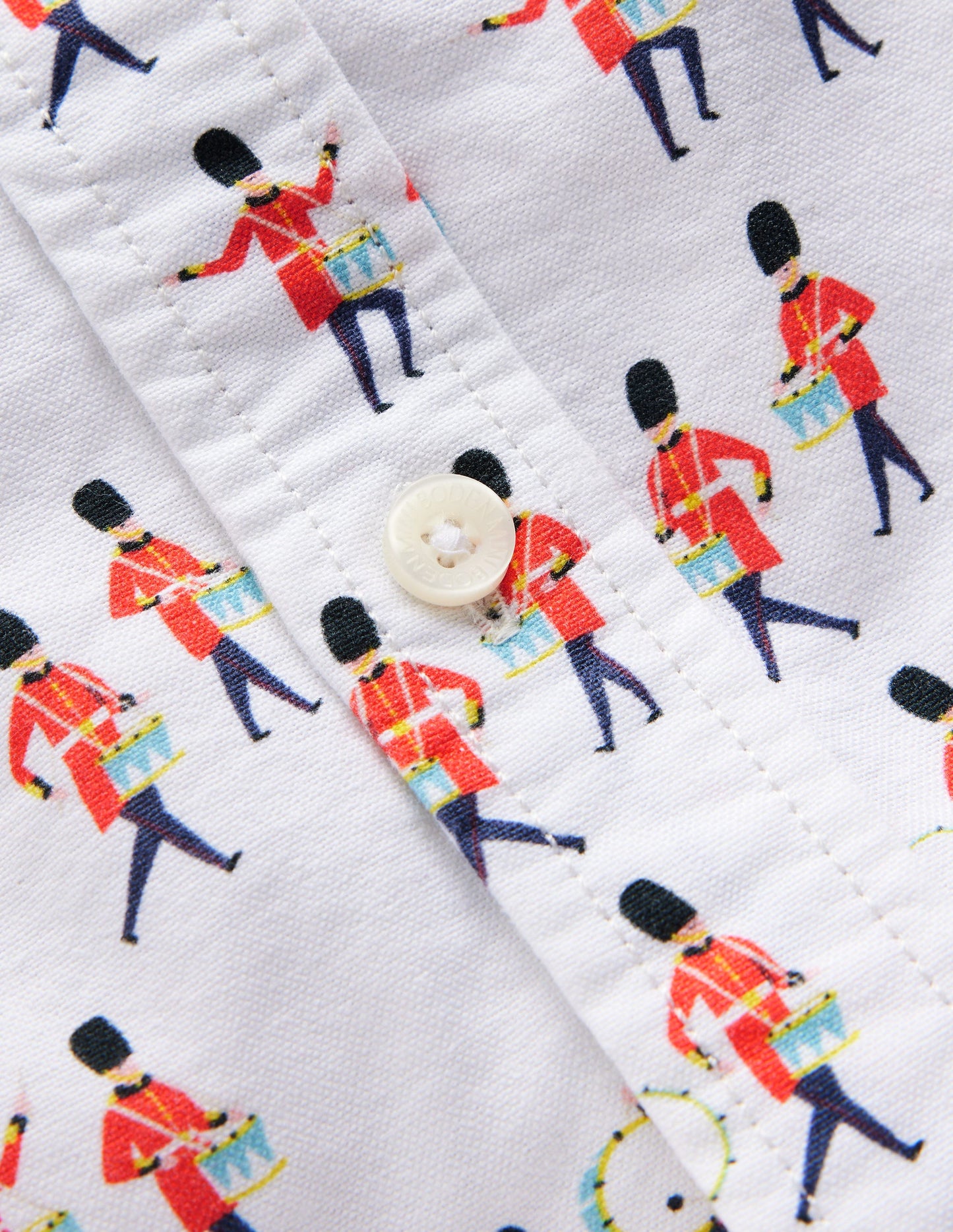 Printed Cotton Shirt-Festive Drummer