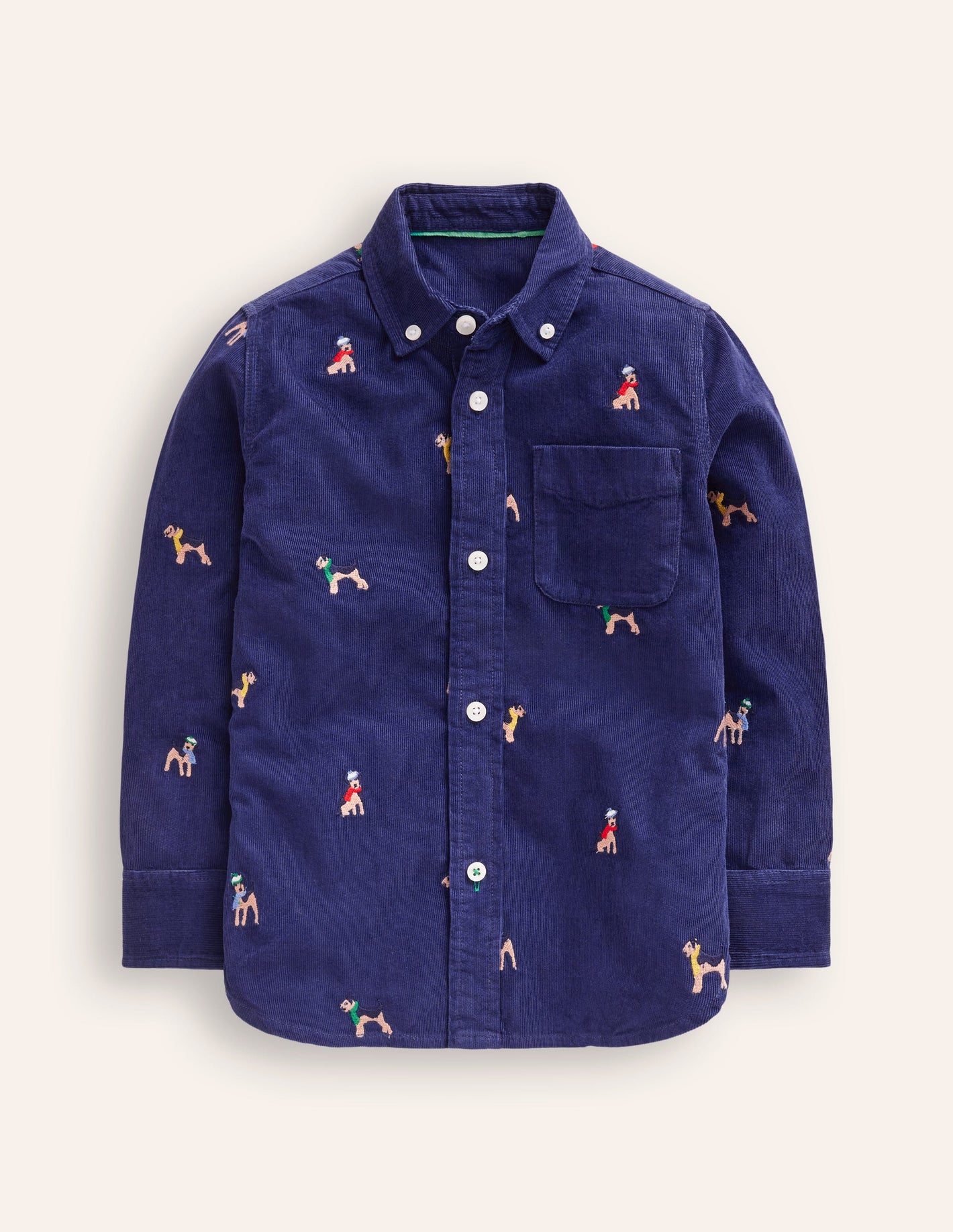 The Janet Embroidered Shirt-Sapphire Blue Janet Embroidery