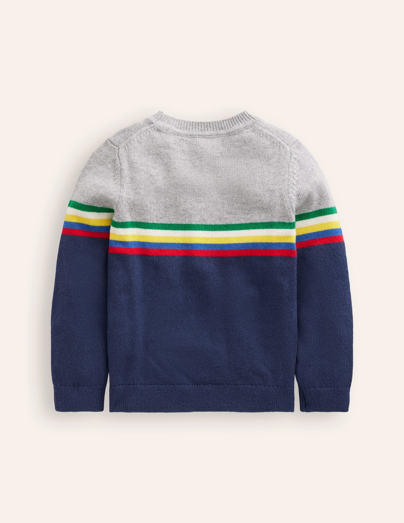 Colour Block Sweater-College Navy