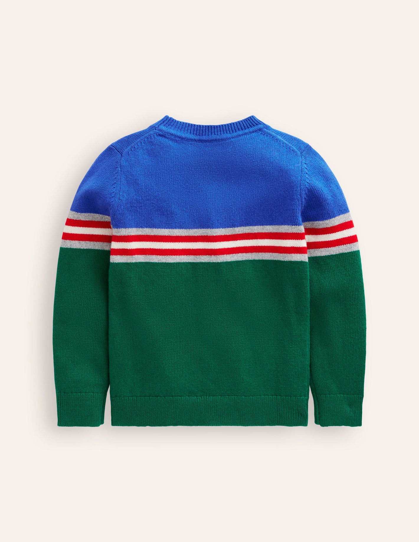 Colour Block Sweater-Ivy Green