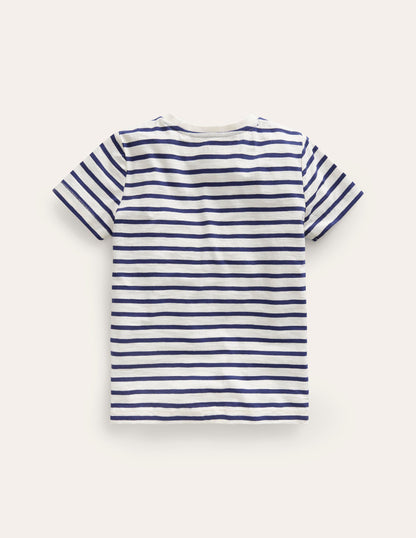 Everyday Short Sleeve T-Shirt-Ivory/College Navy