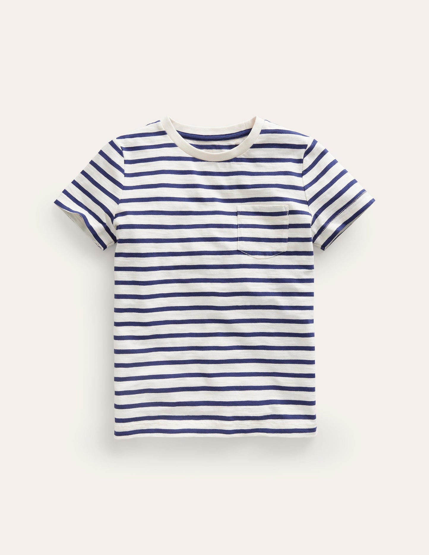 Everyday Short Sleeve T-Shirt-Ivory/College Navy