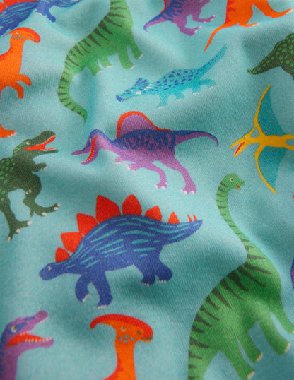 Snug Twin Pack Pajamas-Blue Dinos and Green Stripe