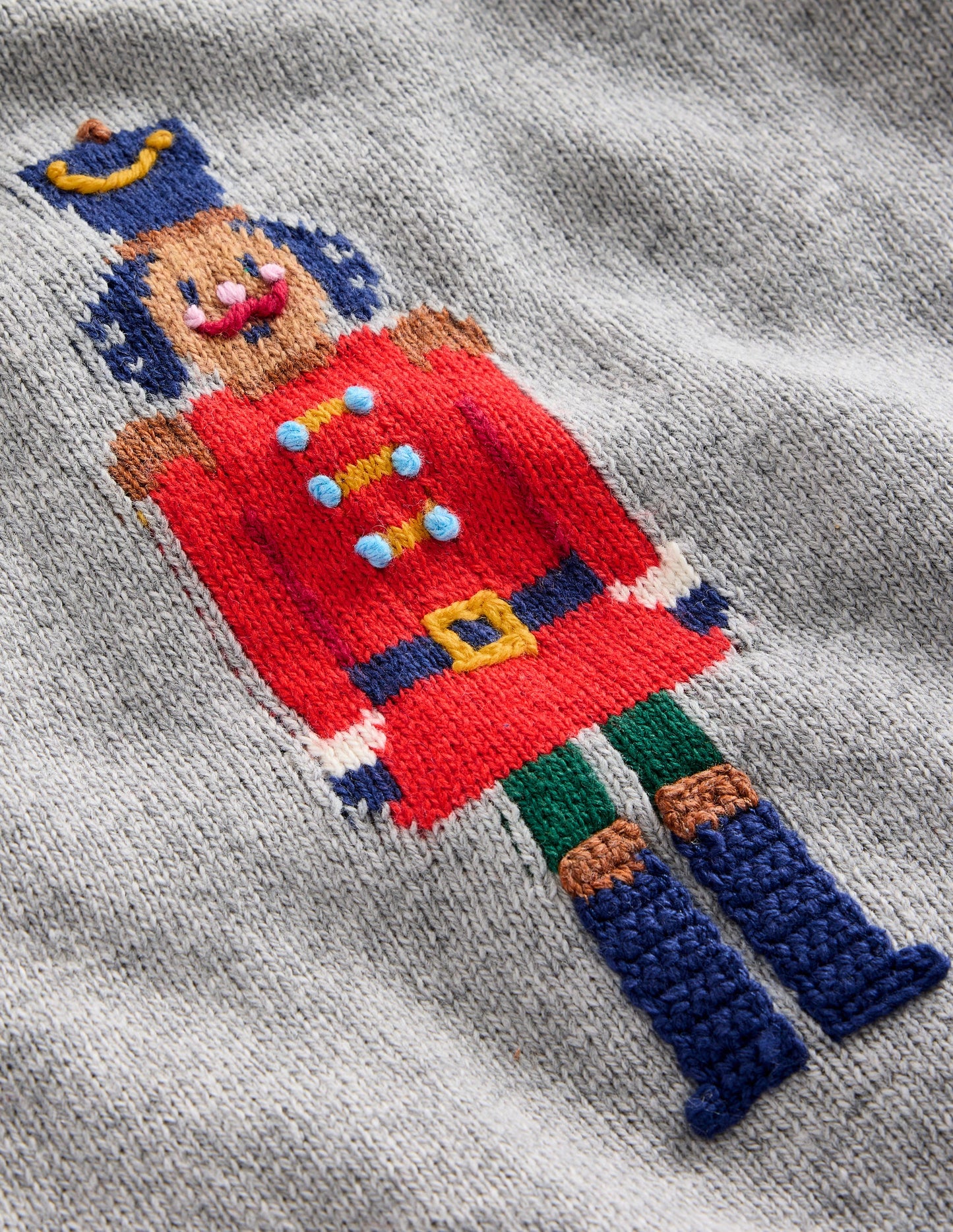 Fun Logo Jumper-Grey Marl Nutcracker