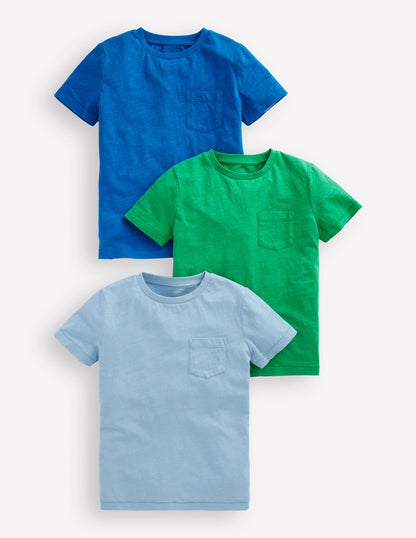 3-Pack Washed Slub T-Shirts-Joyful Multi Pack