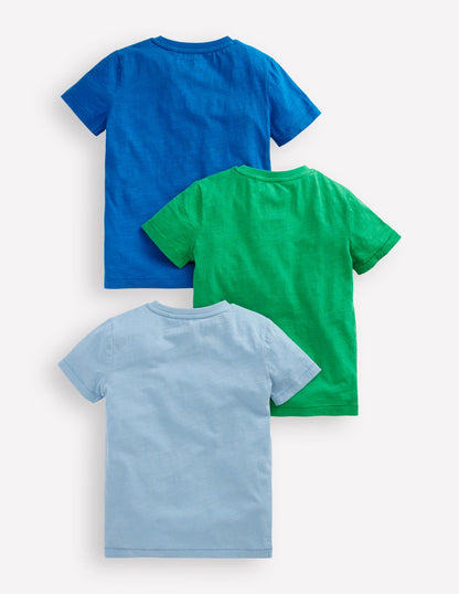 3-Pack Washed Slub T-Shirts-Joyful Multi Pack