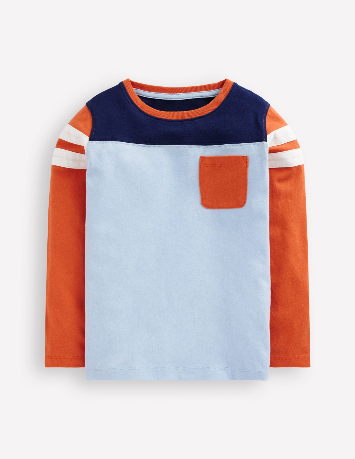 Colourblock T-shirt-Glacier Blue Colourblock