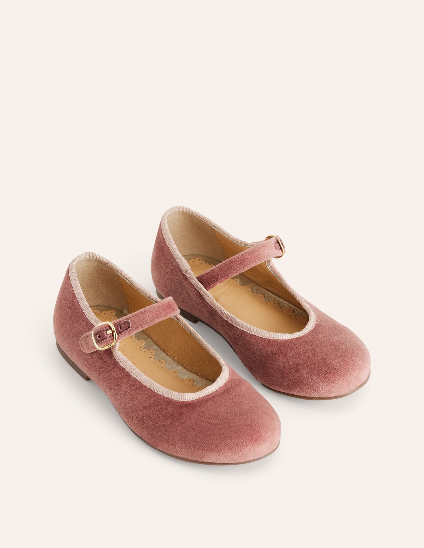 Velvet Mary Janes-French Pink