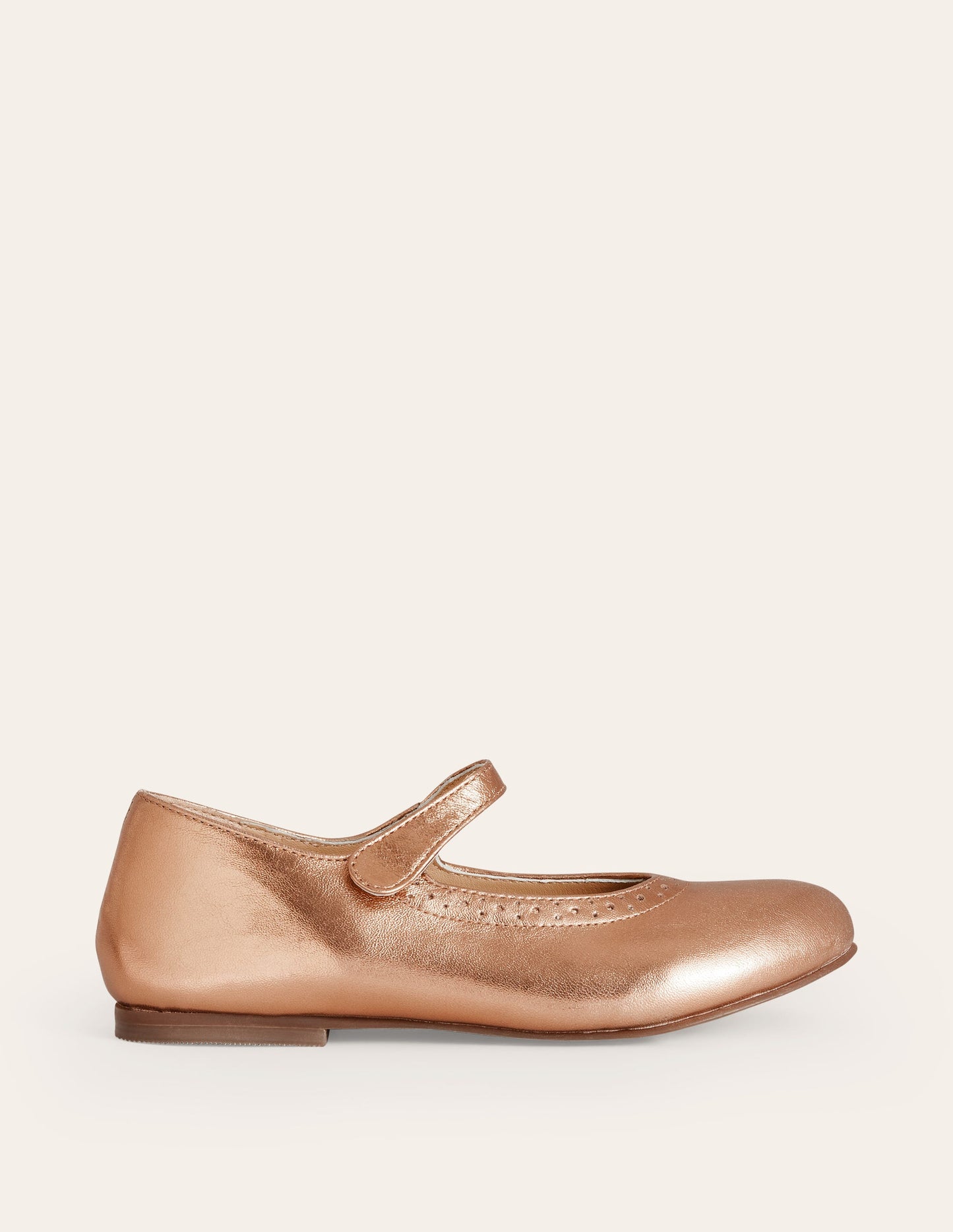 Leather Mary Janes-Bronze