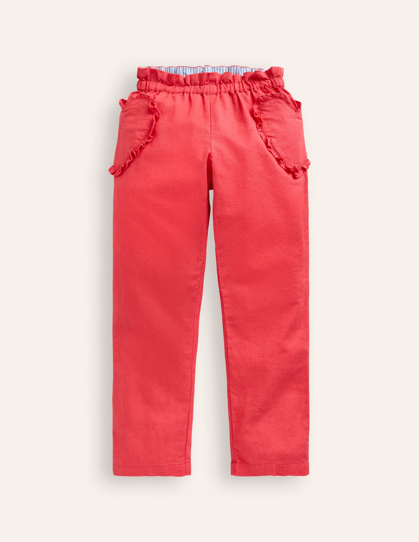 Heart Pocket Pull On Pants-Jam Red