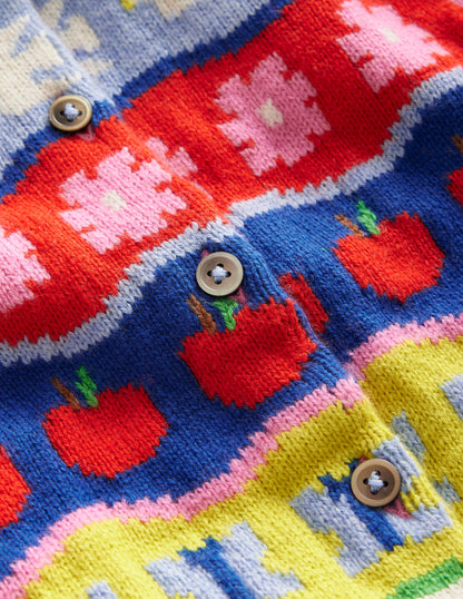 Edie Fair Isle Cardigan-Multi Rainbow