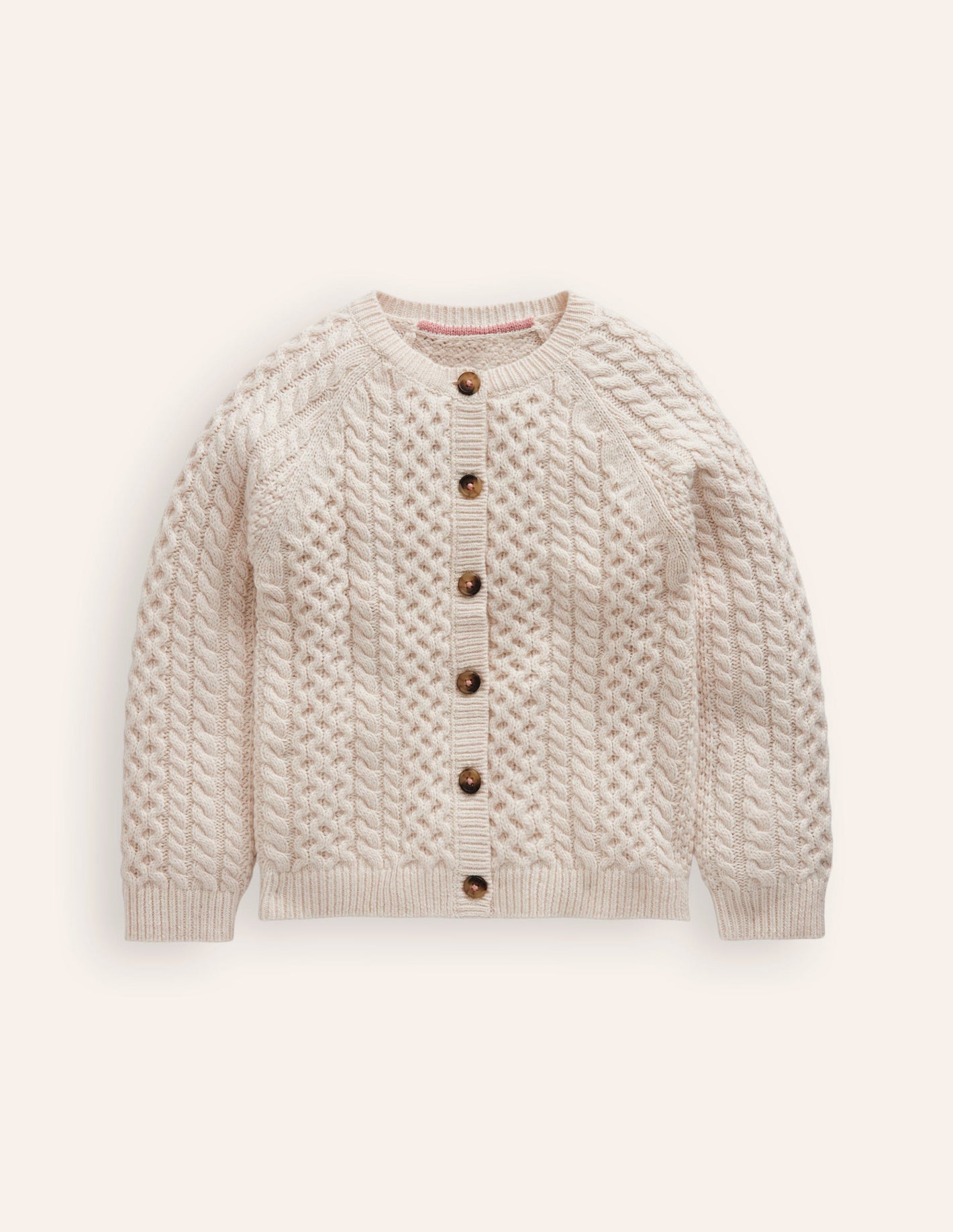 Heritage Cable Cardigan-Ecru