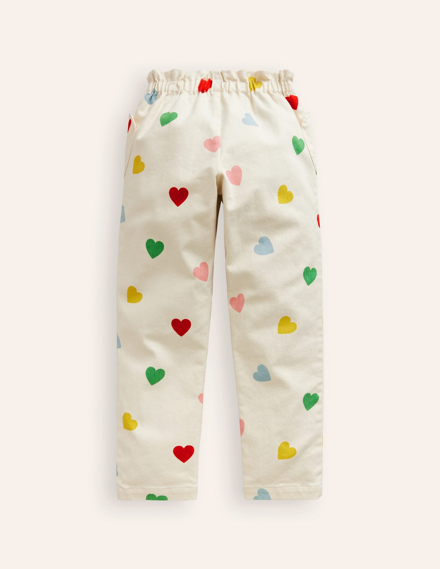 Heart Pocket Pull On Pants-Multi Confetti Heart