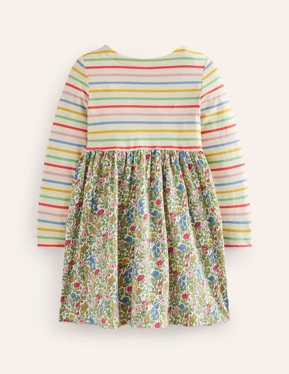 Hotchpotch Jersey Dress-Multi Meadow Floral