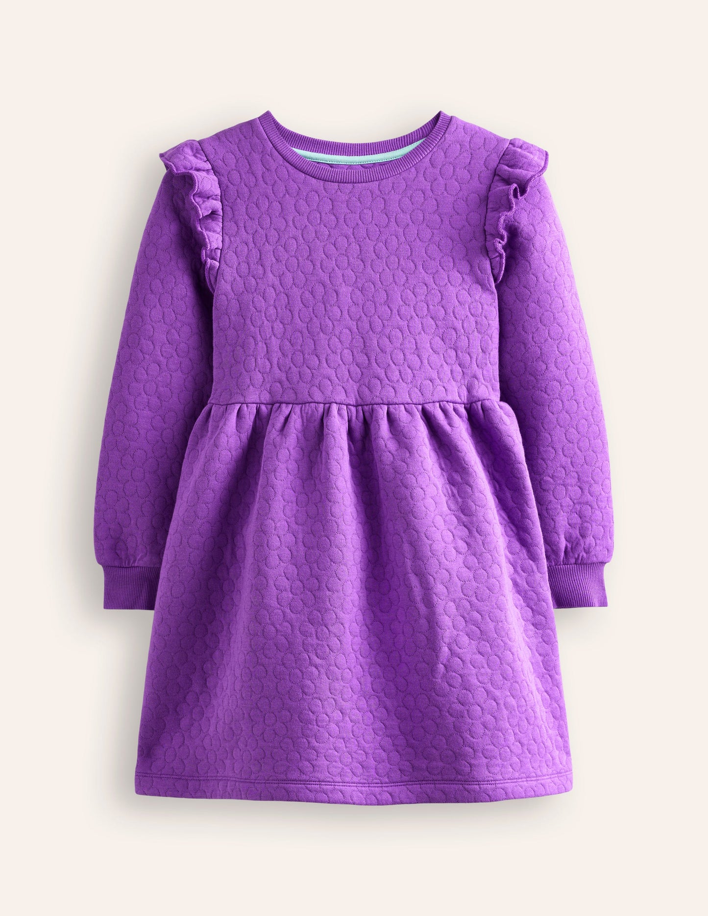 Aggie Flower Jacquard Dress-Purple Topaz