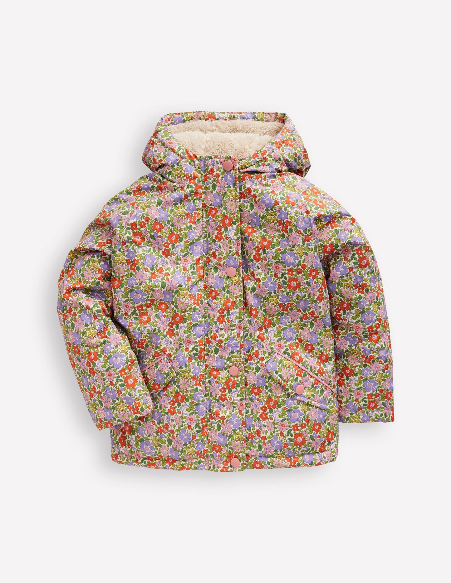 Sherpa Lined Parka-Aster Purple Flowerbed