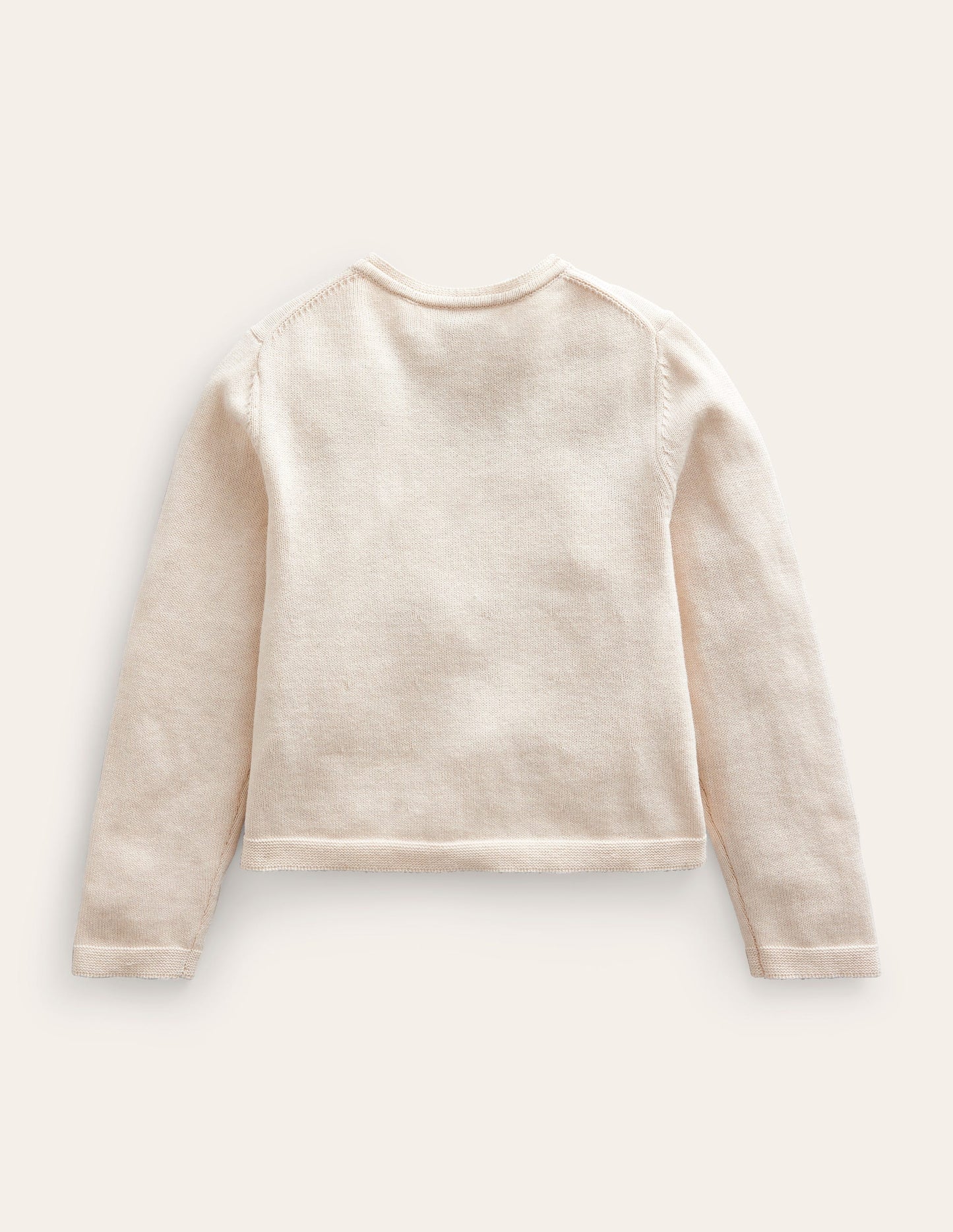 Pointelle Cotton Cardigan-Ecru