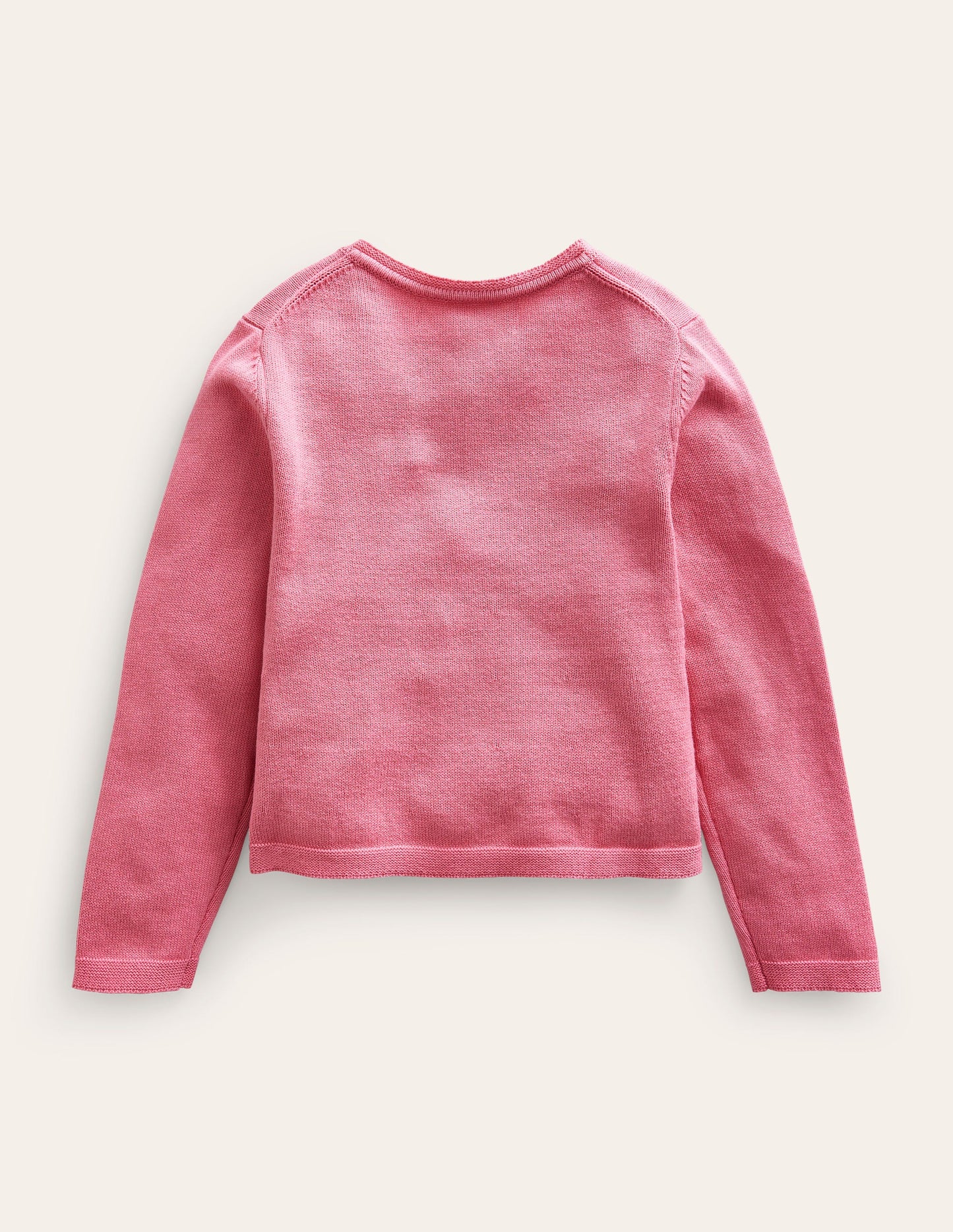 Pointelle Cotton Cardigan-Formica Pink