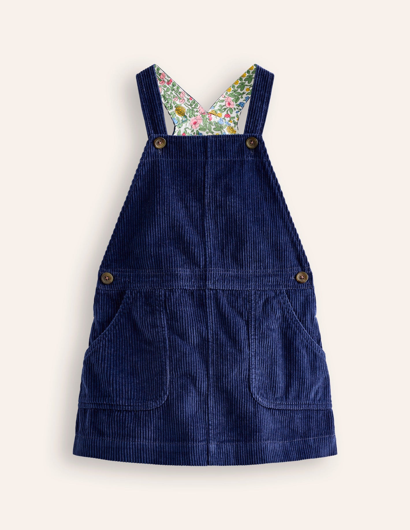 Dungaree Dress-College Navy Cord