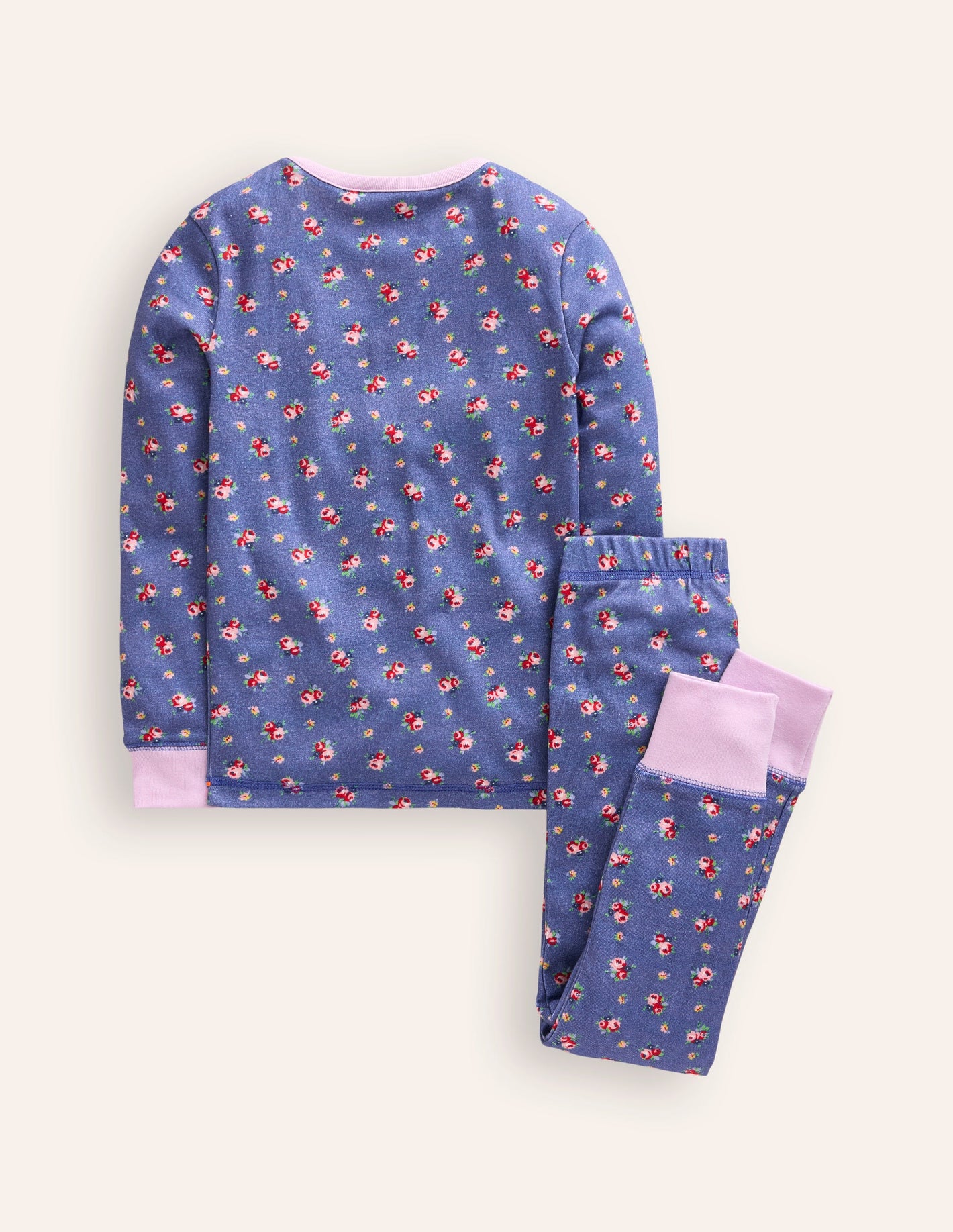 Snug Henley Pajamas-Bluejay Bouquet