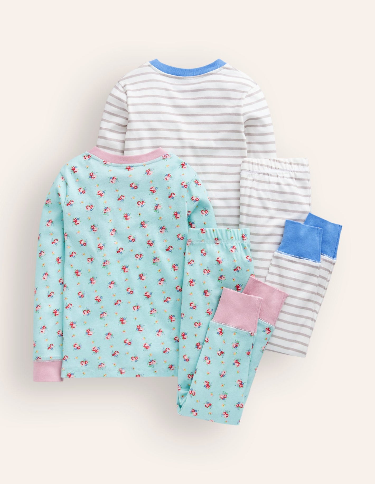 Twin Pack Snug Pajamas-Spearmint Bouquet