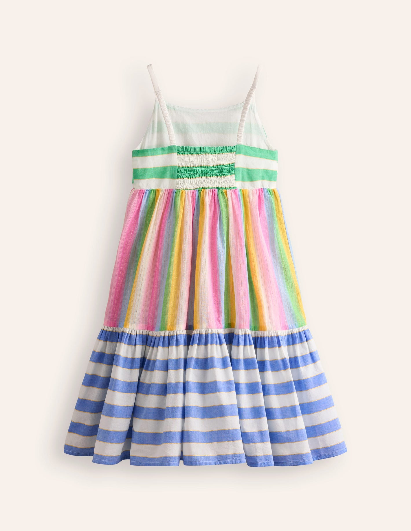 Hotchpotch Tiered Twirly Dress-Multi Stripe Hotchpotch