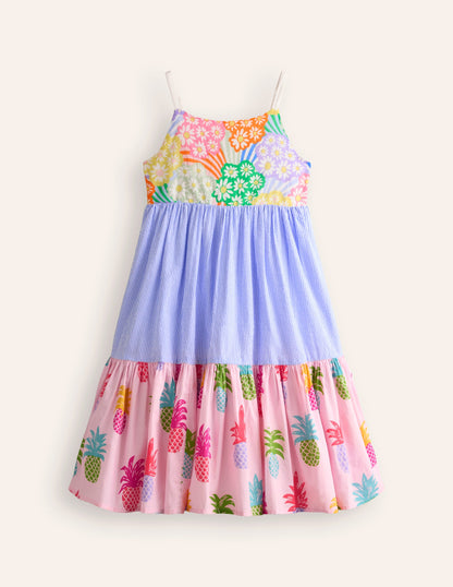 Hotchpotch Tiered Twirly Dress-Pink Pineapple Hotchpotch