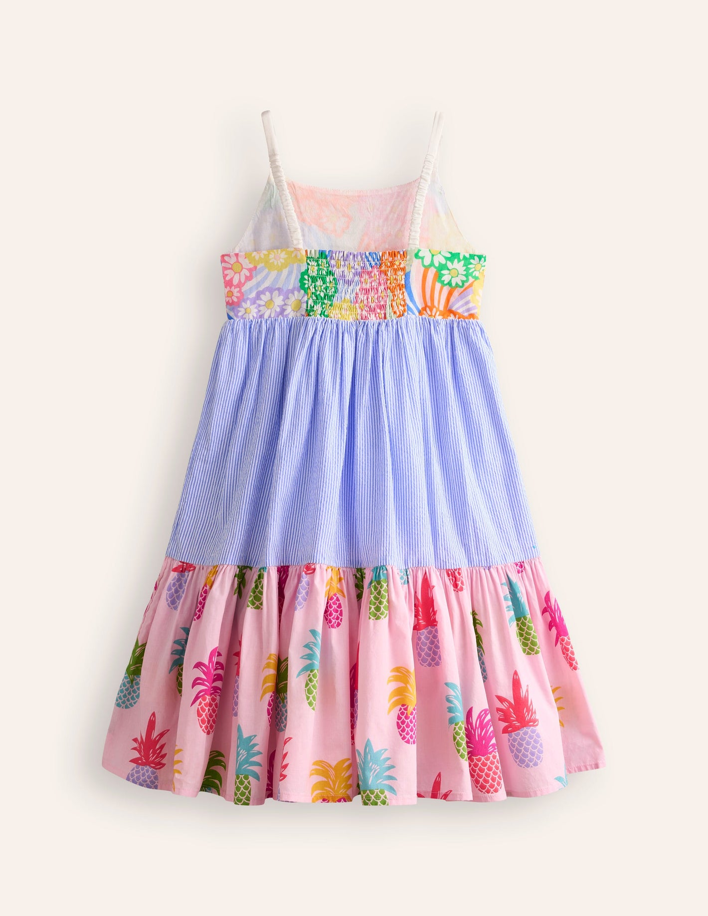 Hotchpotch Tiered Twirly Dress-Pink Pineapple Hotchpotch