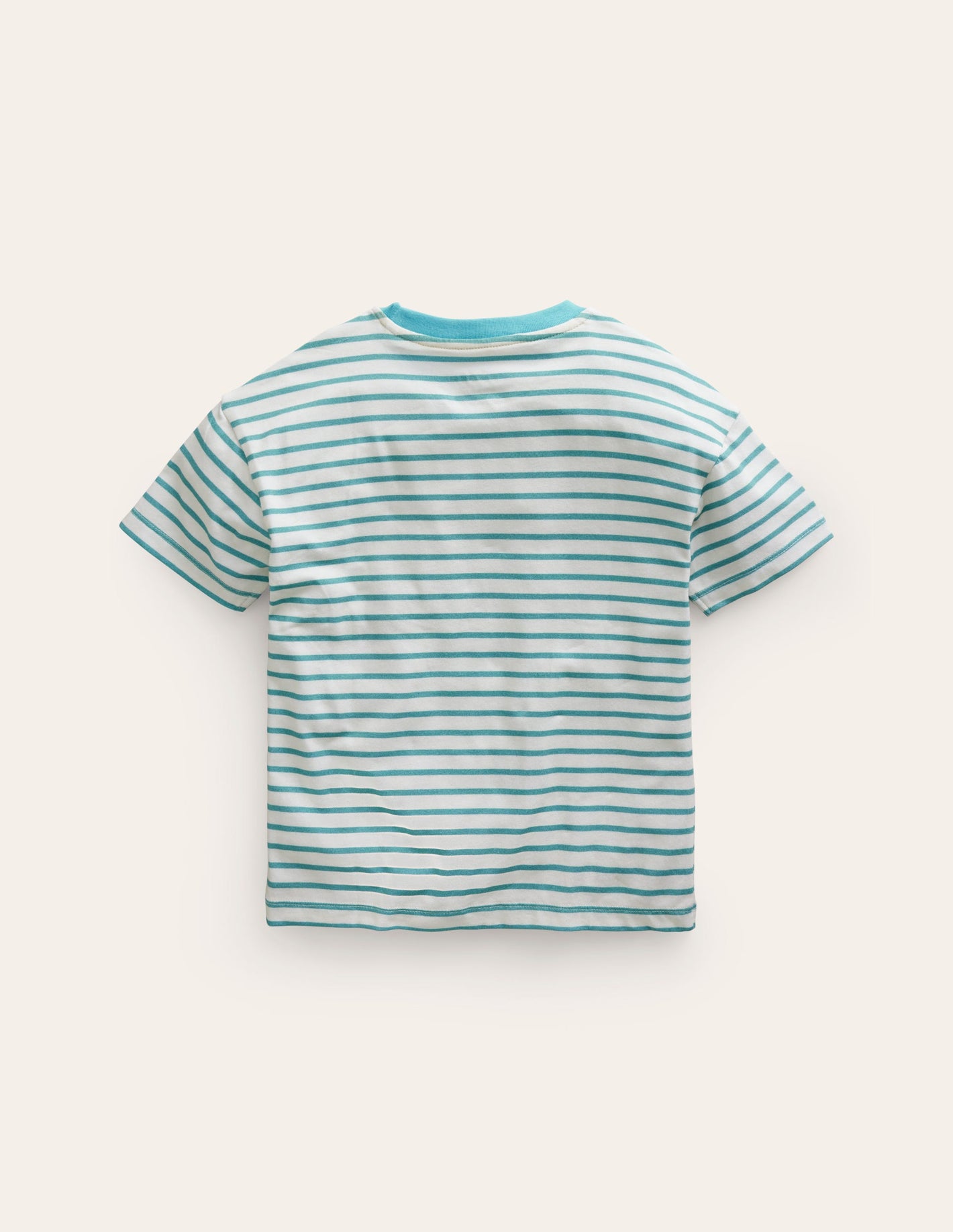 Boucle Relaxed T-shirt-Ivory/ Aqua Sea Pineapple