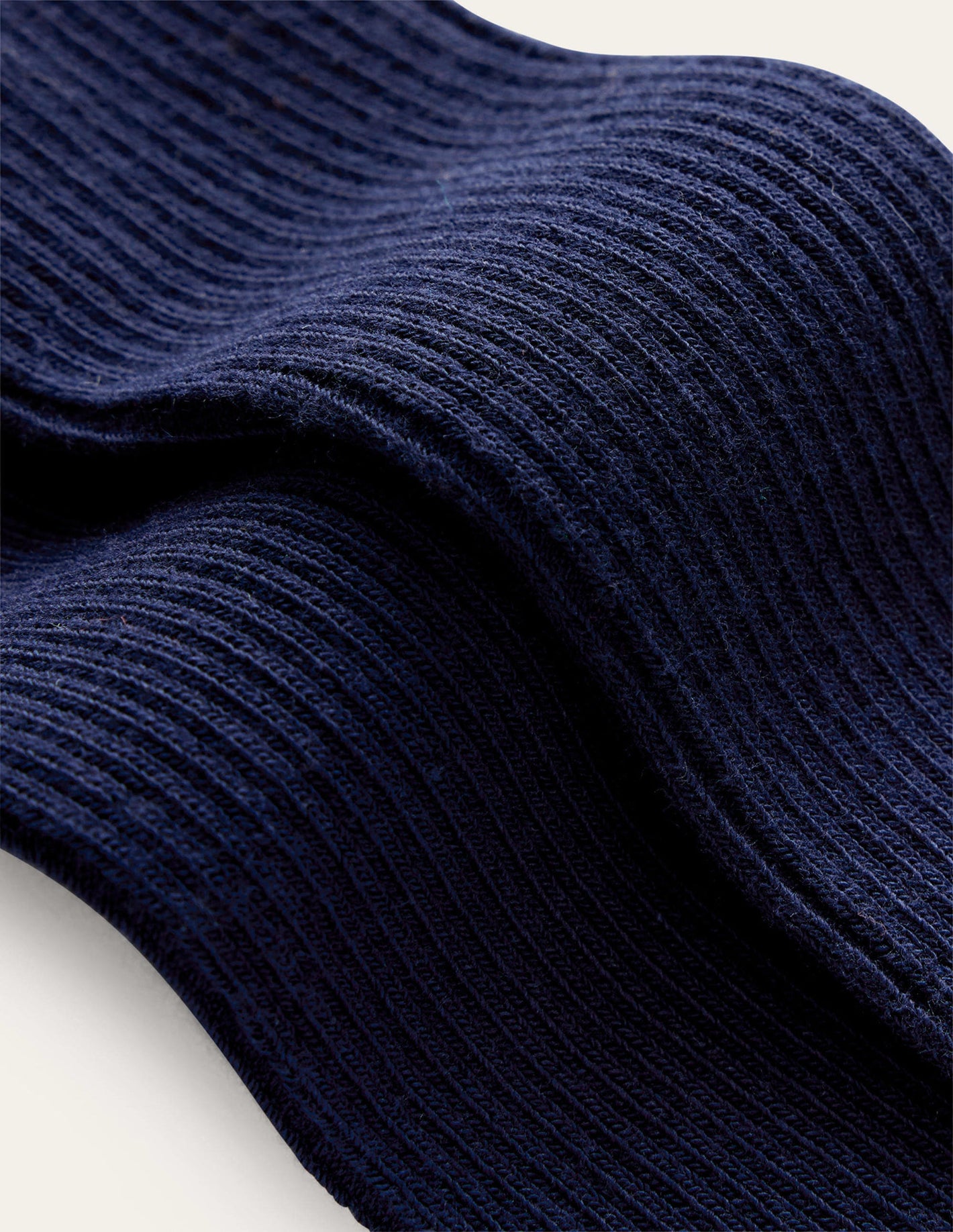 Ribbed Footless Tights-Navy Blue