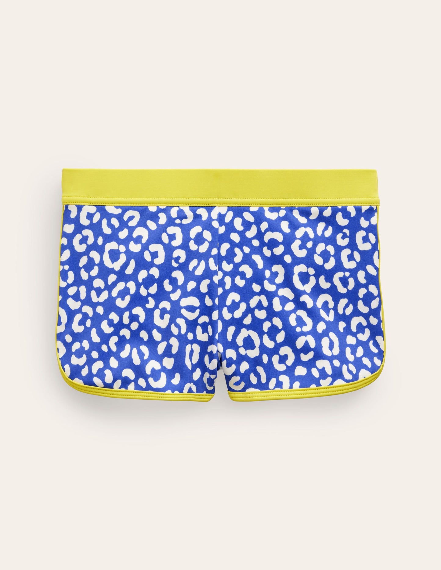 Patterned Swim Shorts-Blue Leopard