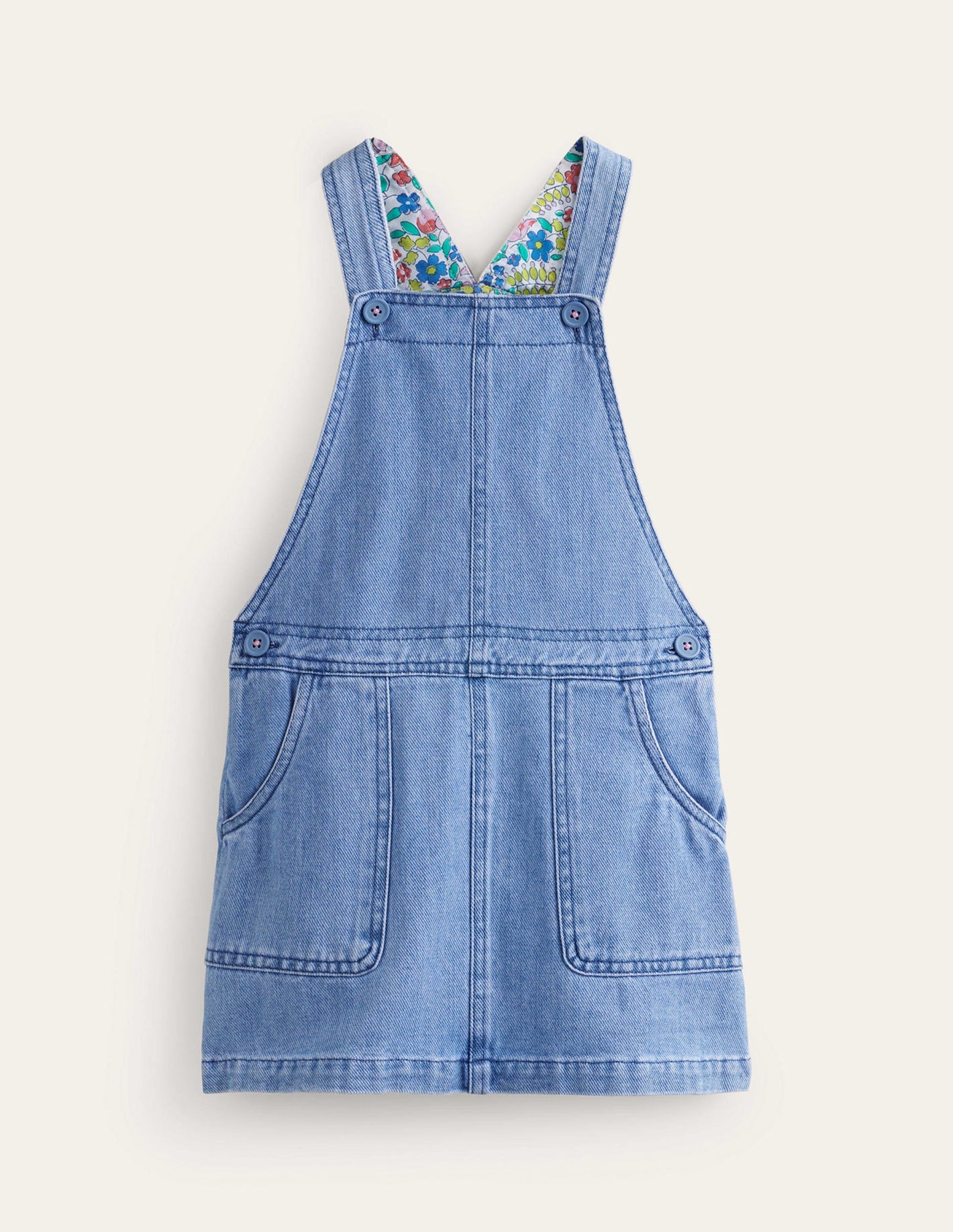 Overall Dress-Mid Vintage Denim