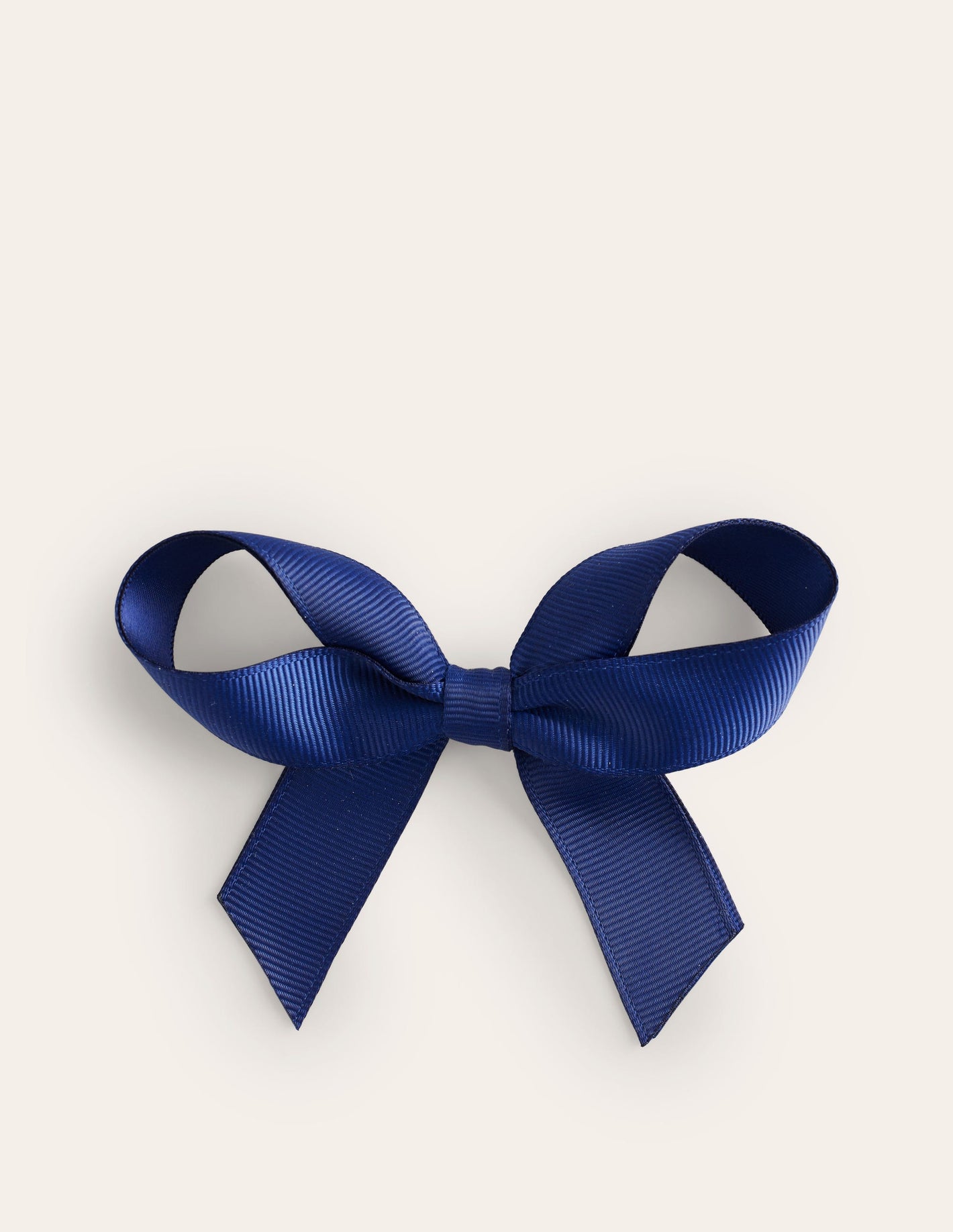 Grosgrain Hair Bow-College Navy