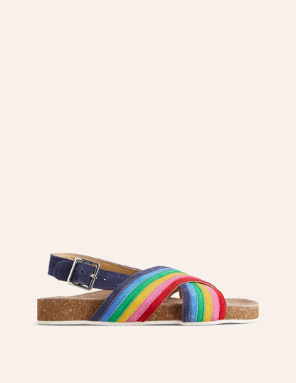 Rainbow Cross Over Sandals-Multi Rainbow