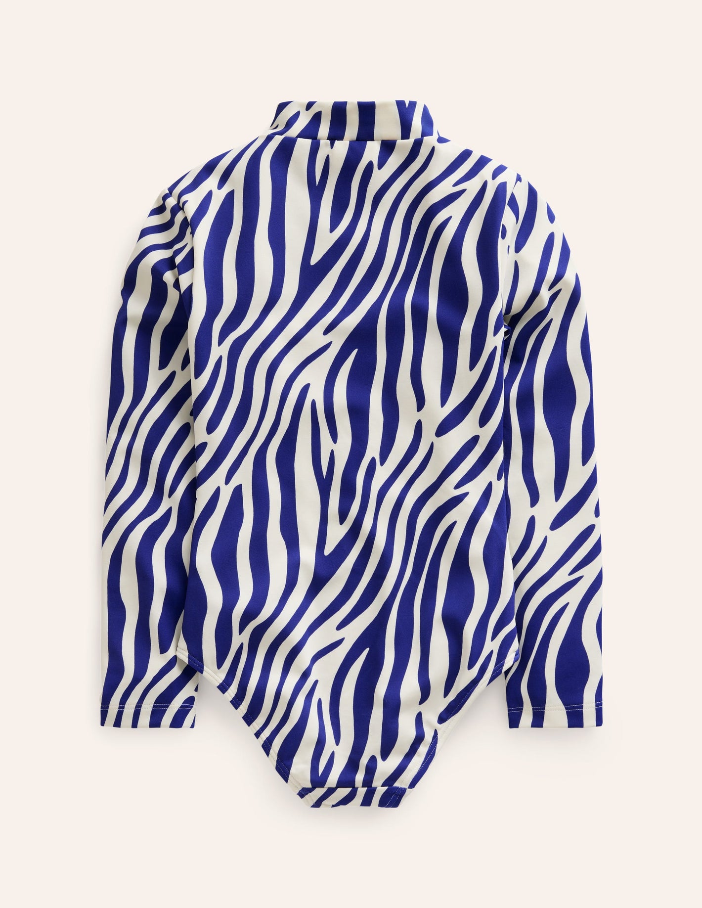 Long-sleeved Swimsuit-Sapphire Blue Zebra