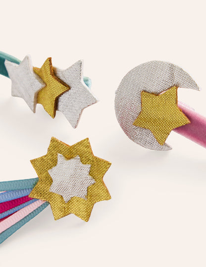 3 Pack Hair Clips-Stars