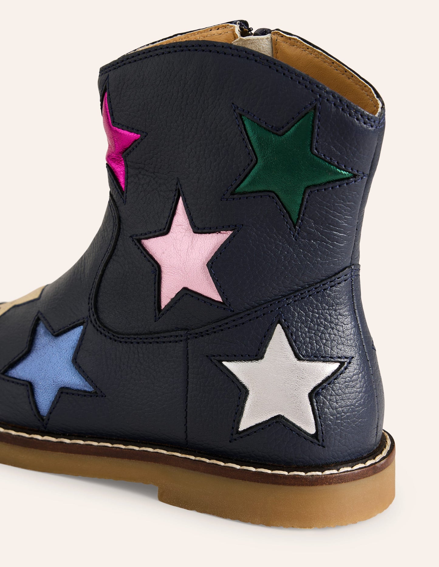 Ankle Boots-French Navy Stars