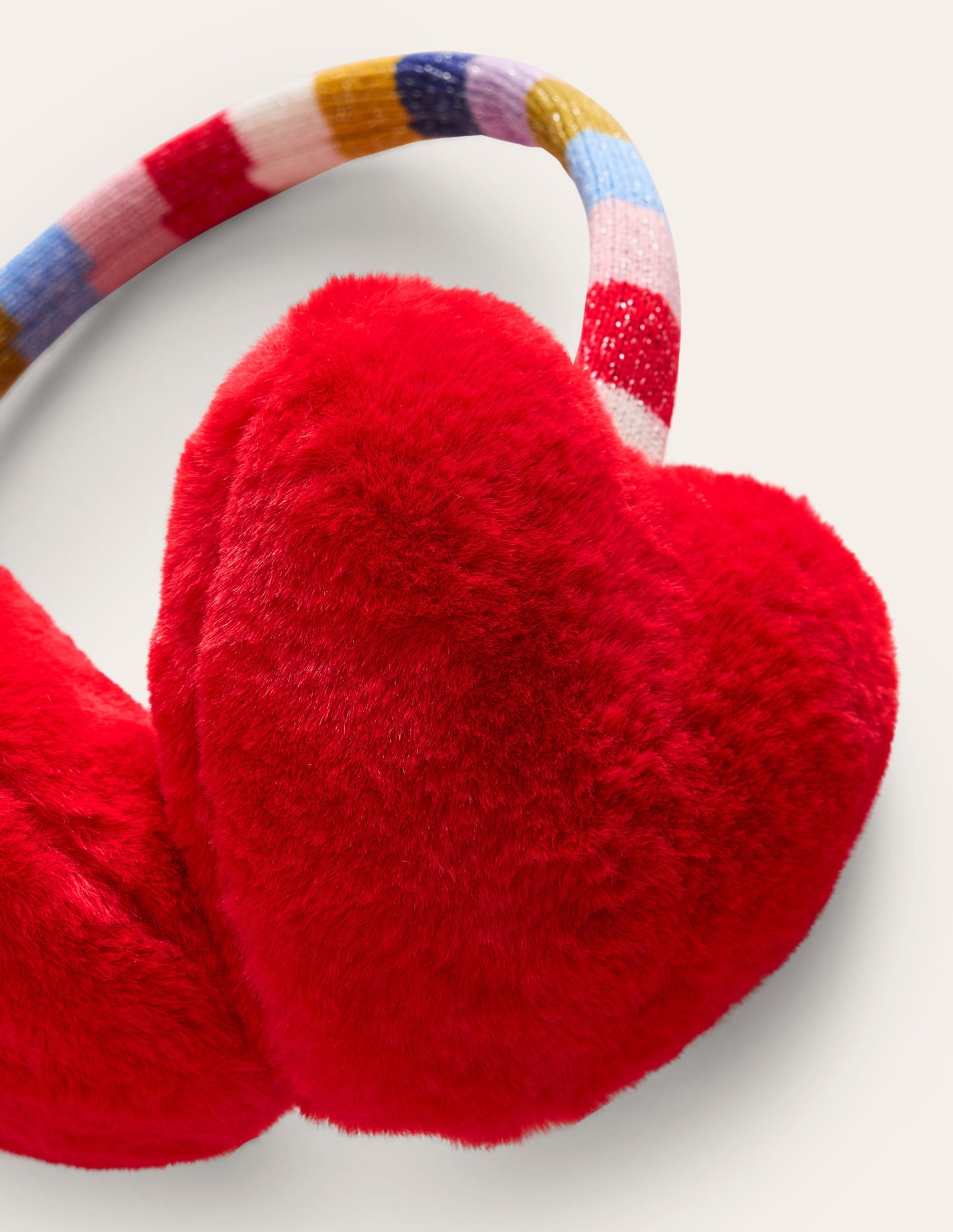 Novelty Ear Muffs-Rainbow Heart