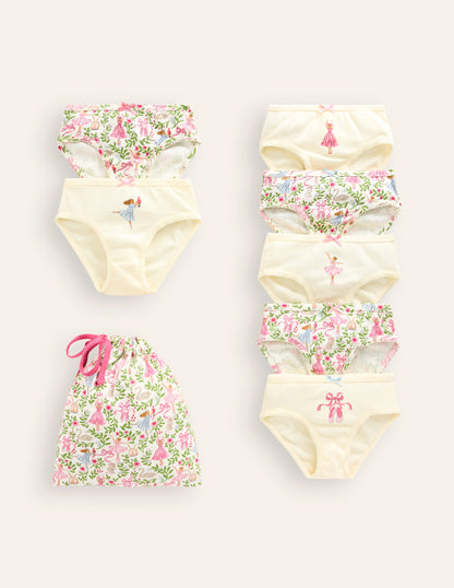 7 Pack Underwear-Ivory Ballet Toile