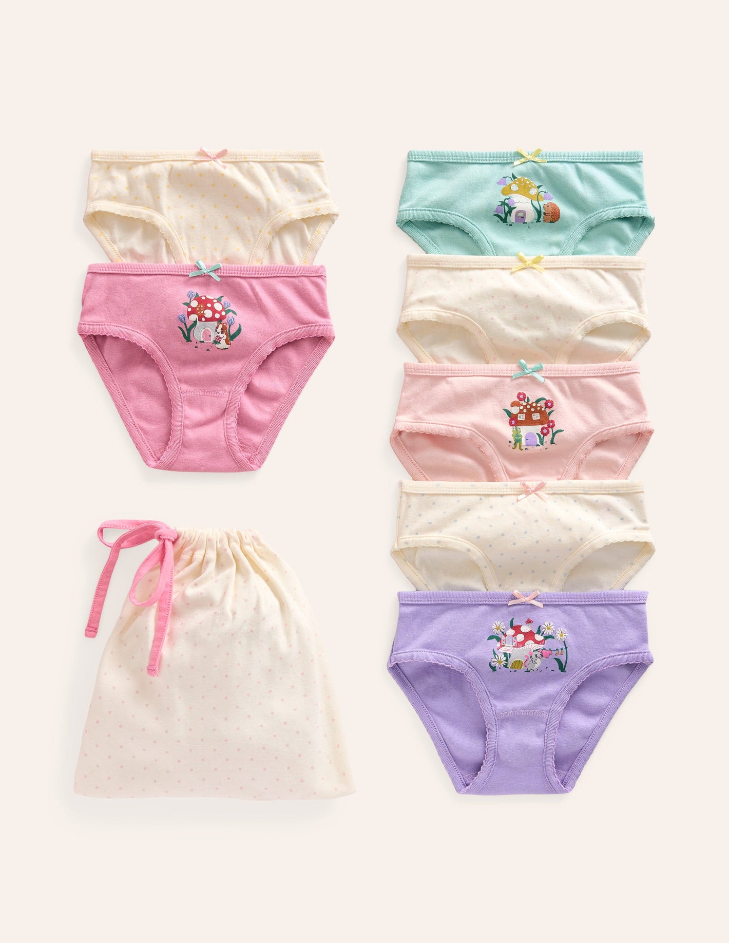 7 Pack Underwear-Multi Toadstool Logos