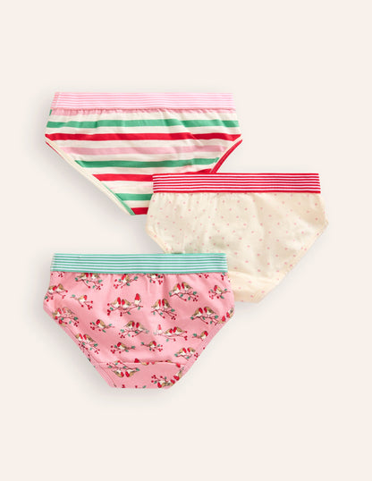 Underwear 3 Pack-Pink Robins