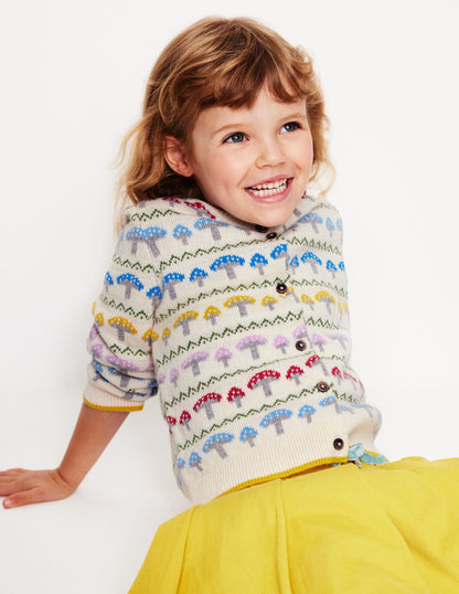 Edie Fair Isle Cardigan-Ecru Toadstool Fair Isle