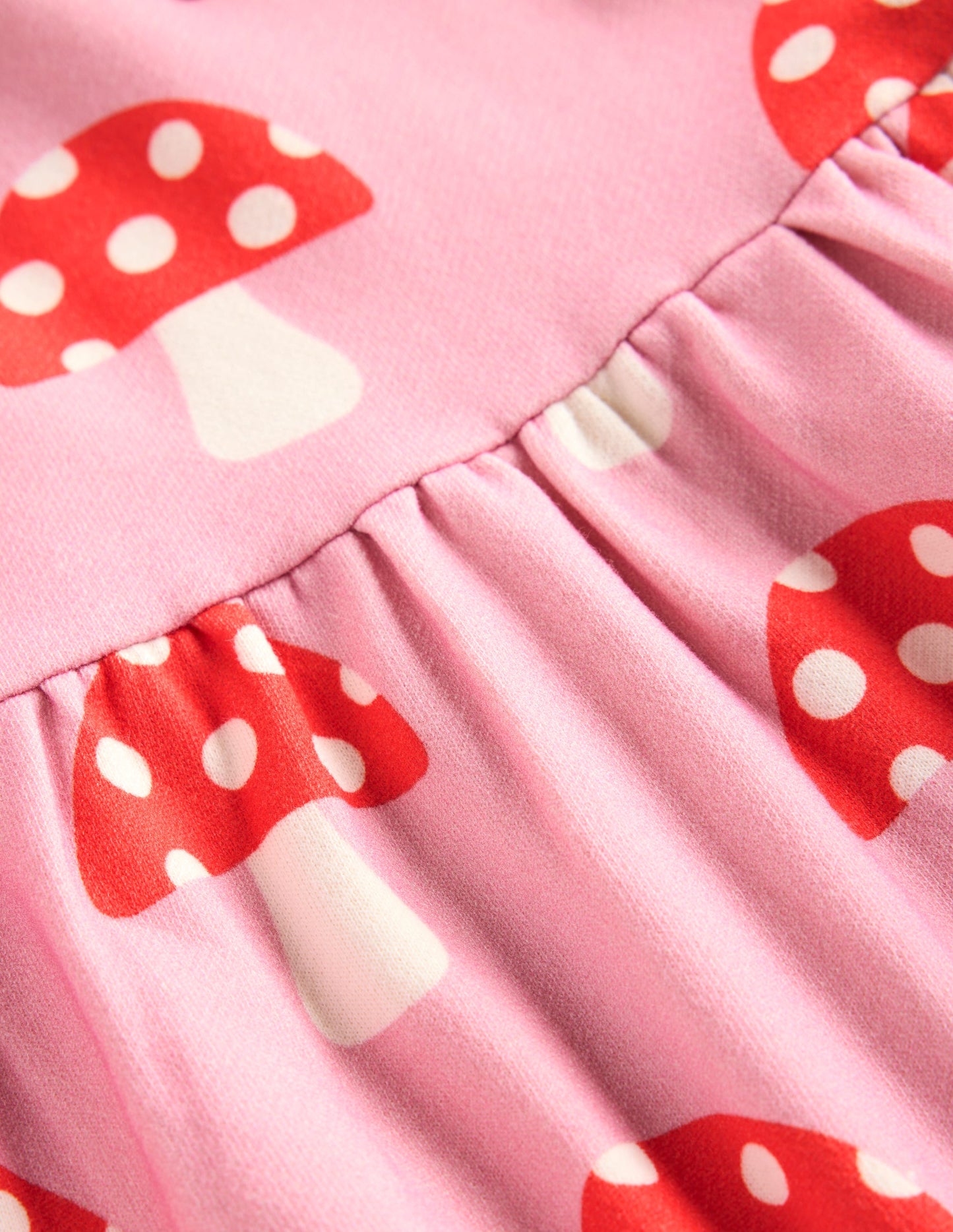 Loopback Sweatshirt Dress-Vintage Pink Toadstools