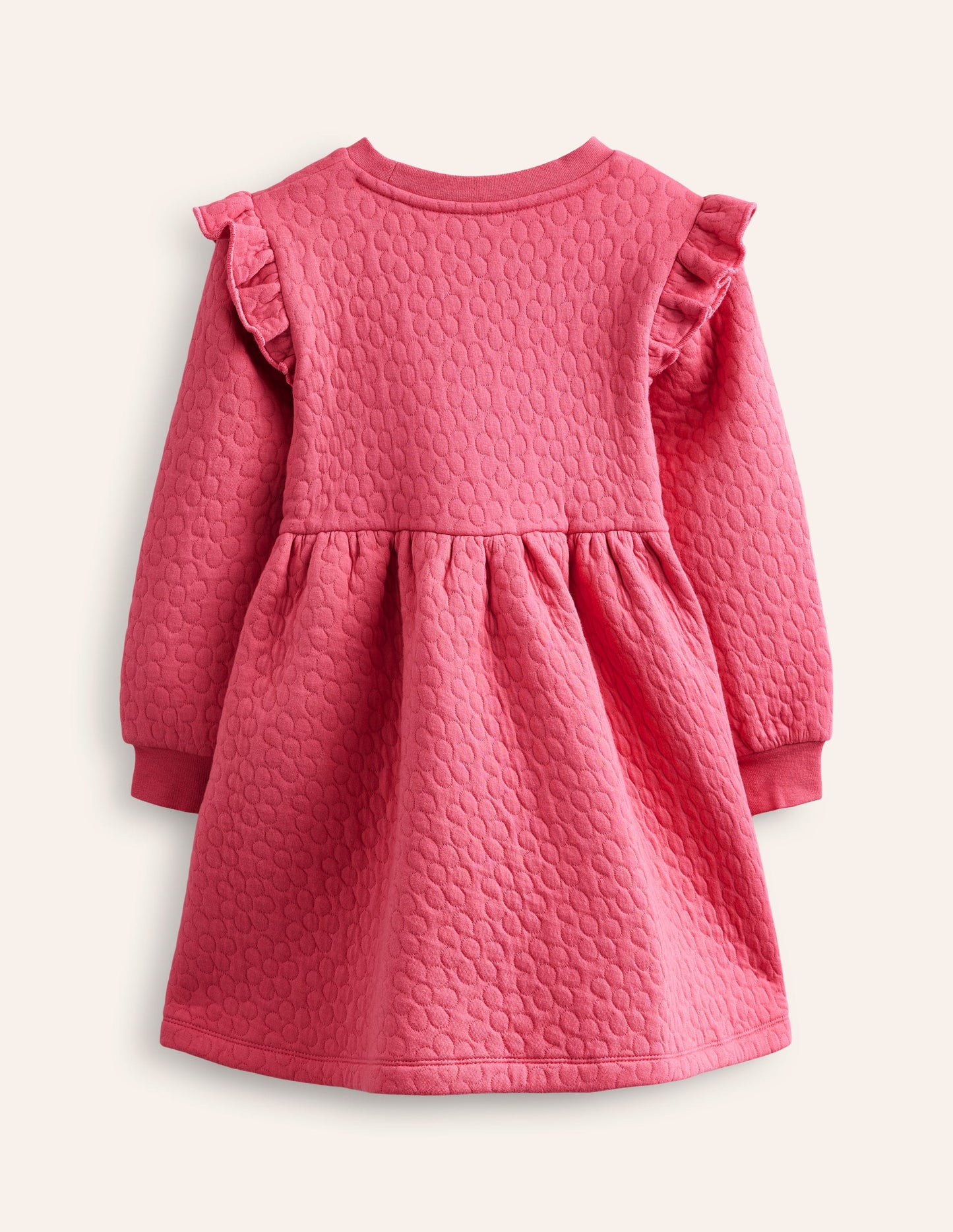 Aggie Flower Jacquard Dress-Rose Petal Pink