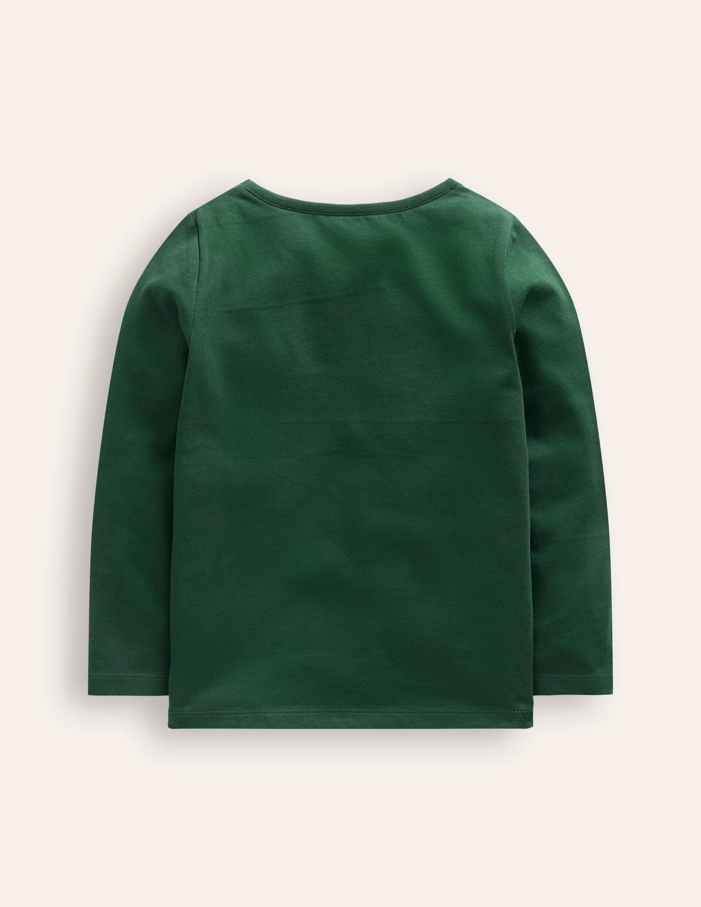 Appliqué Long Sleeve Top-Jewel Green Winter Friends