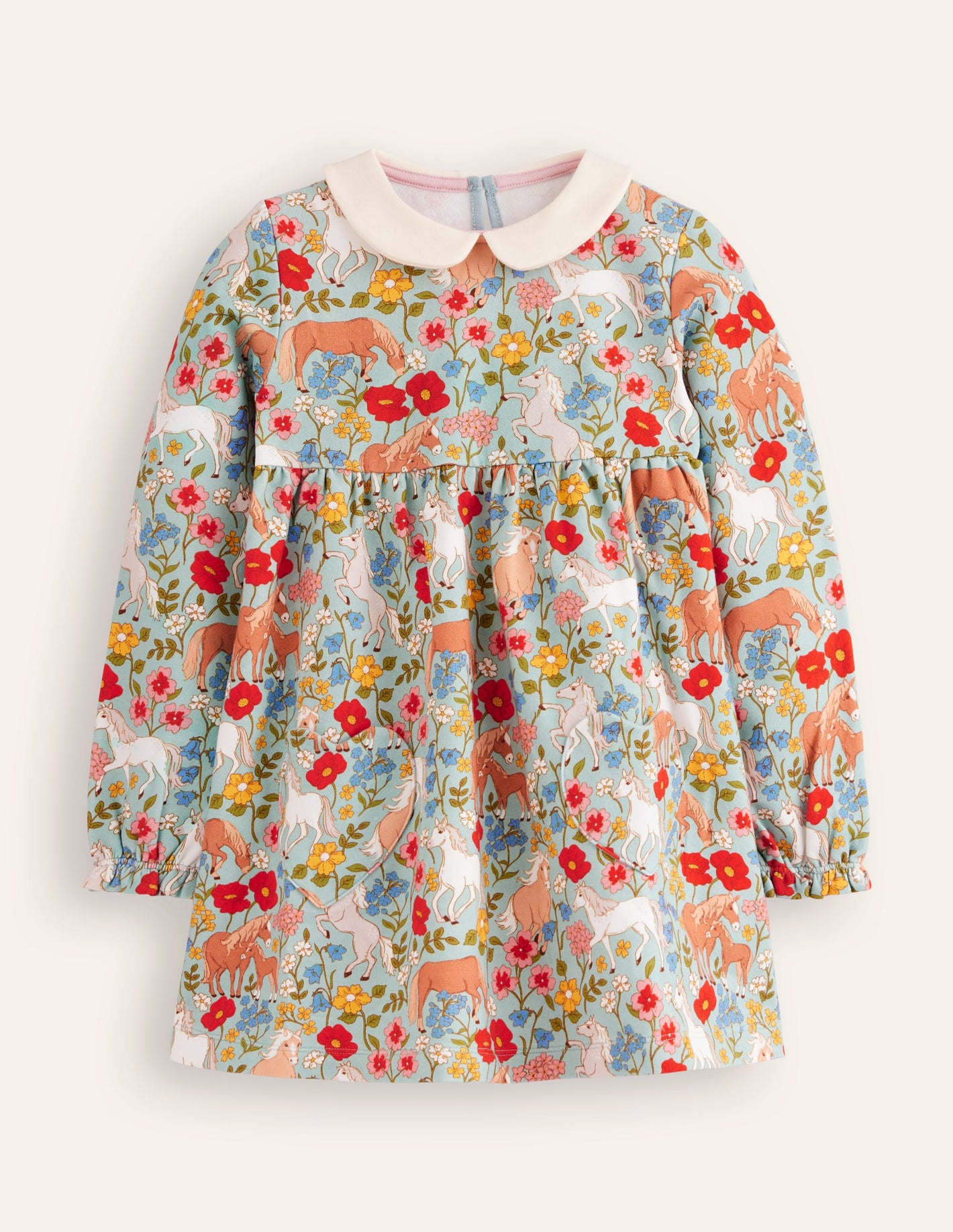 Collared Tunic-Blue Pony Floral