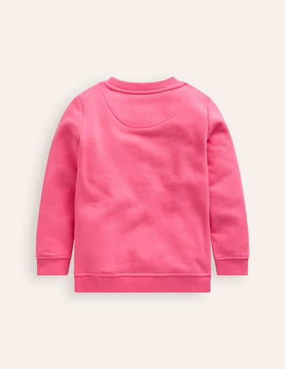 Appliqué Sweatshirt-Rose Petal Pink Pumpkin House