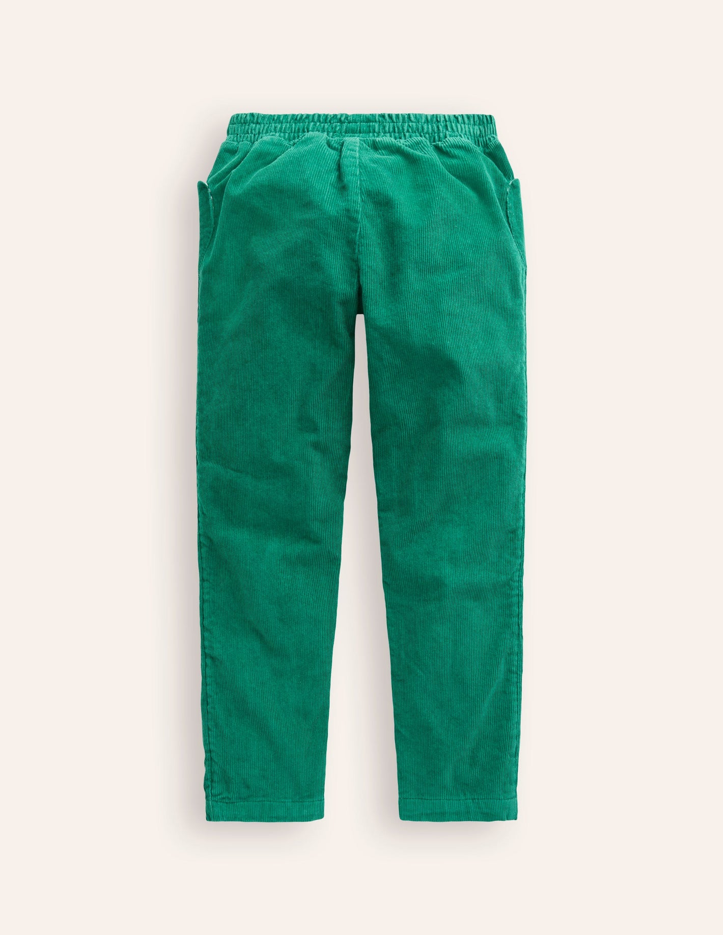 Lined Pull-on Cord Pants-Alpine Green