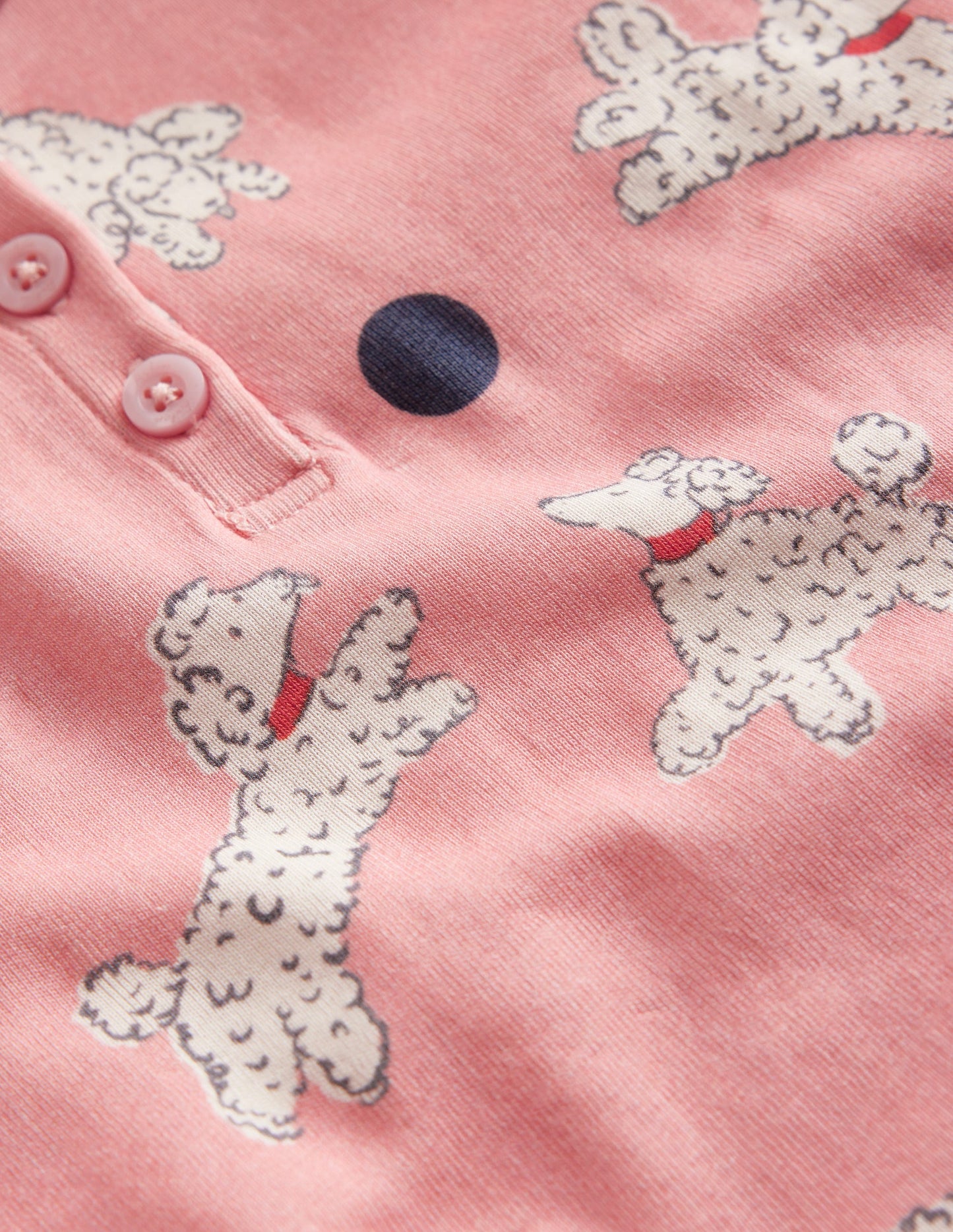 Snug Henley Pajamas-Pink Dalmatians