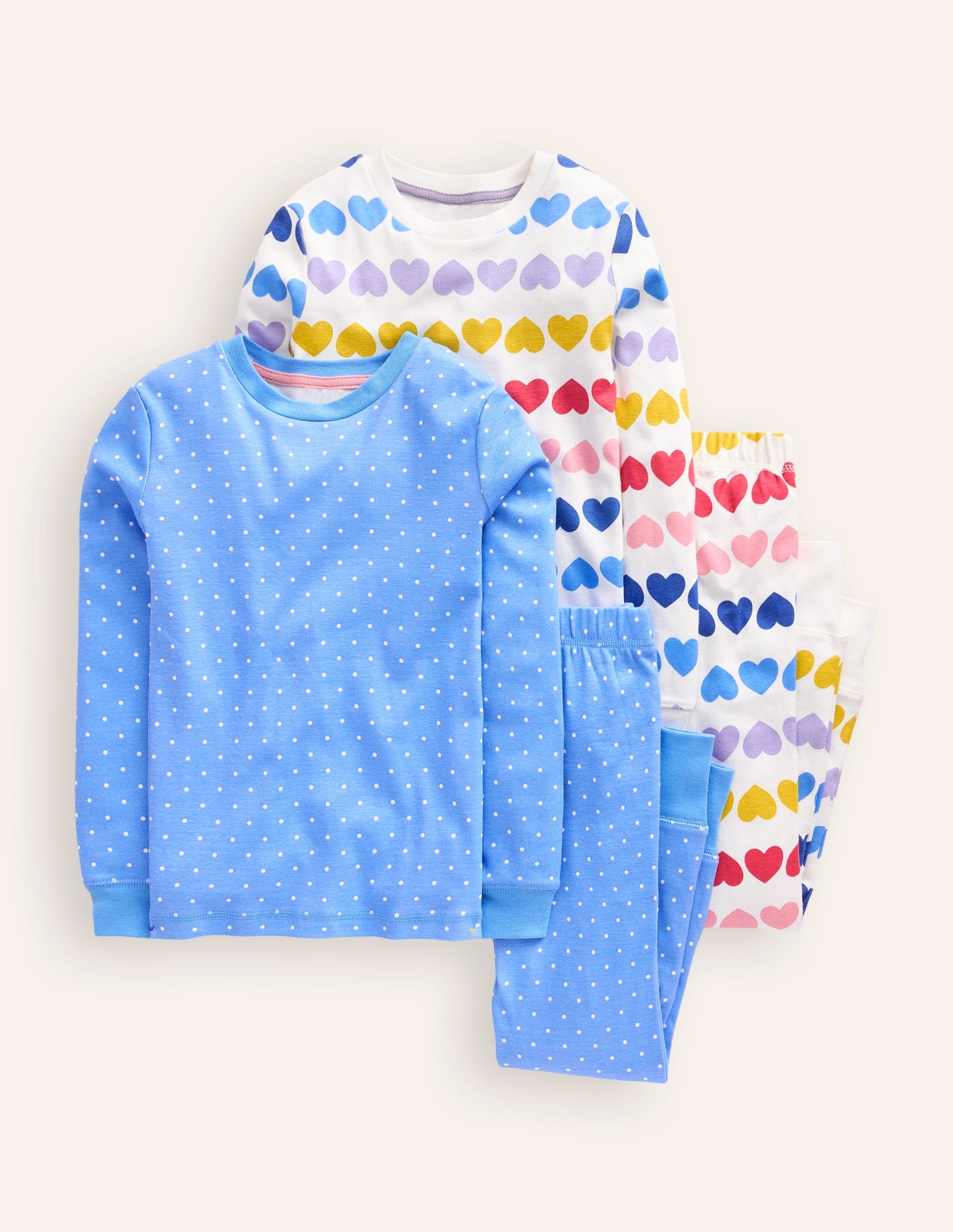 Twin Pack Snug Pajamas-Fair Isle Hearts